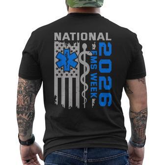 National Ems Week 2026 Emergency Medical Services Men's T-shirt Back Print - Thegiftio UK