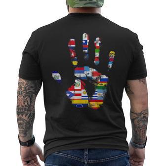 National Hispanic Heritage Month Latin America Latino Flags Men's T-shirt Back Print - Monsterry