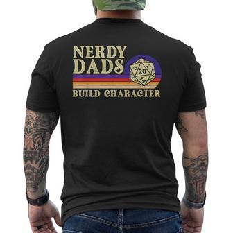 Nerdy Dads Build Character Rpg Tabletop Games Men's T-shirt Back Print - Thegiftio UK