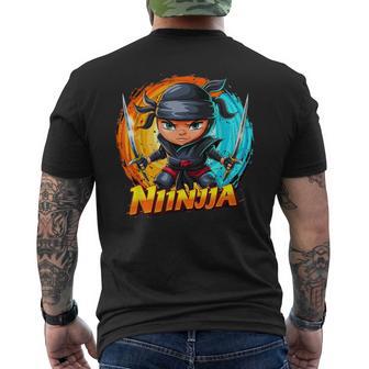 Ninja In Training Perfetto Ninja Per Bambini T-shirt da uomo con stampa posteriore - Novitaregali