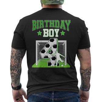 Niños Balón De Fútbol Para 4º Cumpleaños Para Niño De 4 Años Fiesta De Jugador De Bailarín Camiseta Hombre Estampado Espalda - Regaloses
