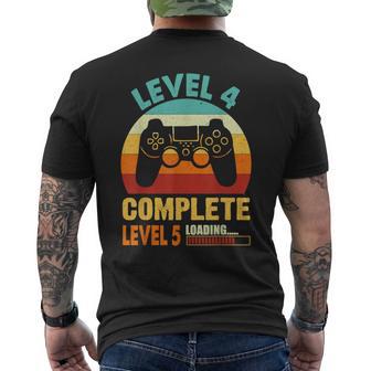 Nivel 4 Completo 4 Aniversario Divertido 4º Aniversario De Boda Camiseta Hombre Estampado Espalda - Regaloses