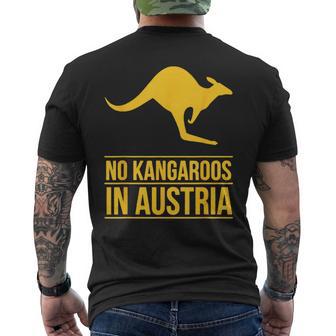 No Kangaroos In Austria メンズTシャツ バックプリント - Kawaiitshirt