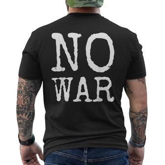 No War 平和 平和の鳩 アゲンストウォー 愛 No War メンズTシャツ バックプリント - Kawaiitshirt