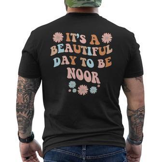 Noor Personalized Name Beautiful Day Noor Birthday Men's T-shirt Back Print - Monsterry
