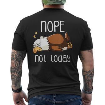 Nope Not Todayleeping American Bald Eagle Nap Early Bird メンズTシャツ バックプリント - Kawaiitshirt