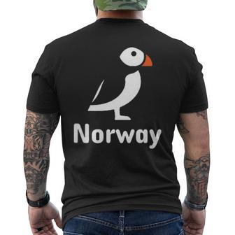Noruega Puffin Bird Recuerdo Noruego Camiseta Hombre Estampado Espalda - Regaloses