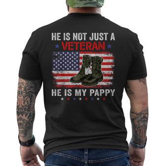 He Is Not Just A Veteran My Pappy Veterans Day Patriotic Men's T-shirt Back Print - Thegiftio UK