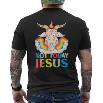Not Today Jesus Men's T-shirt Back Print - Thegiftio UK
