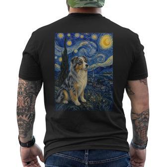 Nottetellata Del Cane Da Pastore Australiano T-shirt da uomo con stampa posteriore - Novitaregali
