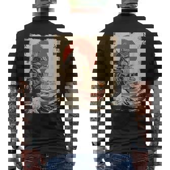 Nouilles Japonaisesintage Chat Gris Chat Tigré Ramen T-shirt imprimé au dos - Cadeauxyz