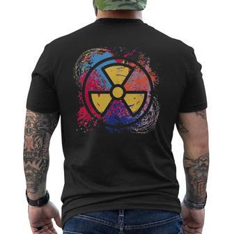 Nuclear Medicine Radiation Symbol Colorful Radiology Tech Men's T-shirt Back Print - Thegiftio UK