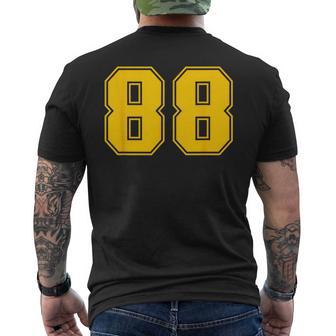 Número 88 Amarillo Para Fanáticos Deportivos Número De Camiseta Hombre Estampado Espalda - Regaloses
