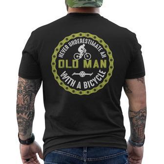 Nuncaubestimes A Un Anciano Con Una Bicicleta Camiseta Hombre Estampado Espalda - Regaloses
