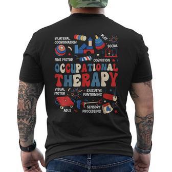 Occupational Therapy 4Th Of July Patriotic Ot Proud Apparel Men's T-shirt Back Print - Thegiftio UK