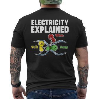 Ohm's Law Electricity Explained Men's T-shirt Back Print - Thegiftio UK