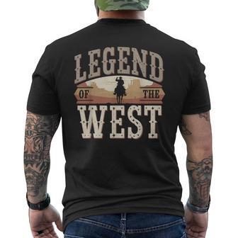 Old Western Film Fan Classic Cowboy Culture And Wild West Men's T-shirt Back Print - Thegiftio UK