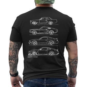 Oldchool Muscle Car Diseño Evolucion Coche Muscle Car Camiseta Hombre Estampado Espalda - Regaloses