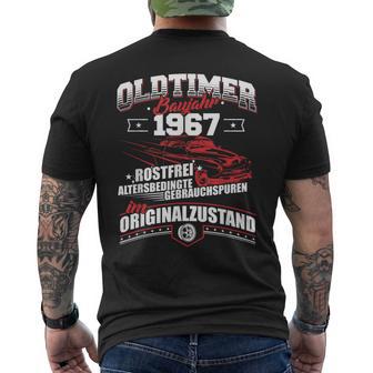 Oldtimer Baujahr 1967 Jahrgang Geburtsjahr Geburtstag T-Shirt mit Rückendruck - Seseable