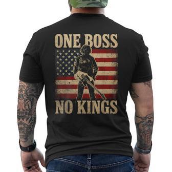 One Boss No Kings Men's T-shirt Back Print - Thegiftio UK