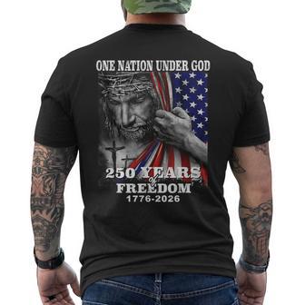 One Nation Under God 250 Years Of Freedom Men's T-shirt Back Print - Thegiftio UK