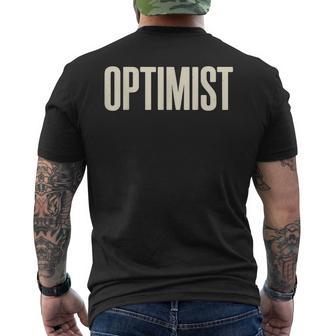 Optimist Bold Text Positive Mindset Motivation Inspiration Men's T-shirt Back Print | Seseable UK