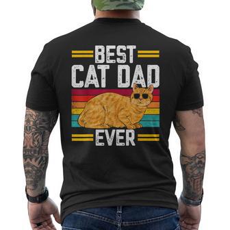 Orange Cat Best Cat Dad Ever Orange Tabby Cat Men's T-shirt Back Print | Seseable UK
