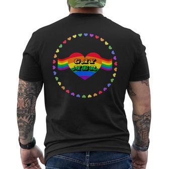 Orgullo Corazón Arco Iris Bandera Circulo Gaymer Gay Gamer Camiseta Hombre Estampado Espalda - Regaloses