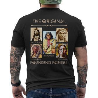 The Original Founding Fathers Native American Chief Men's T-shirt Back Print - Thegiftio UK