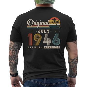 Original Juillet 1946 80 Ans Anniversaireintage Cadeau T-shirt imprimé au dos - Cadeauxyz