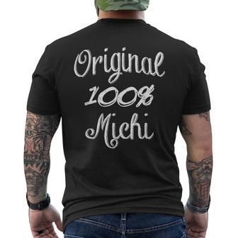 Originale Michi Al 100 Concritta Divertente Per Gli Amici T-shirt da uomo con stampa posteriore - Novitaregali