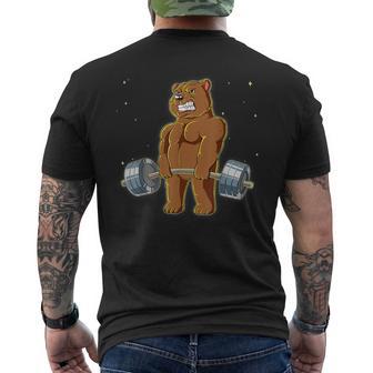 Oso Gym Deadlift Camiseta Hombre Estampado Espalda - Regaloses