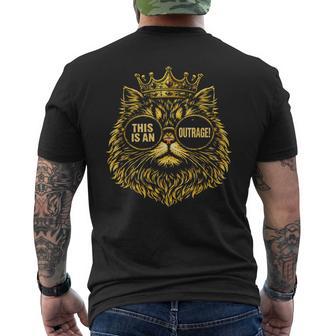 This Is An Outrage Princess Cat Donut Gold Men's T-shirt Back Print | Mazezy