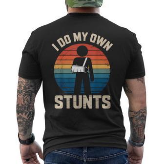 I Do My Own Stunts Boys Broken Arms Get Well Injury Men's T-shirt Back Print - Thegiftio UK