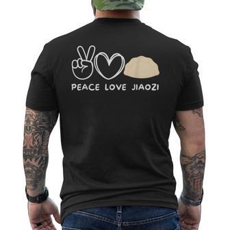 Pace Amore Jiaozi Retrò Jiaozi Amante Cibo Amante T-shirt da uomo con stampa posteriore - Novitaregali