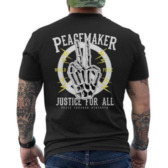 Pacificador Justicia Para Todos Paz A Través De La Fuerza Camiseta Hombre Estampado Espalda - Regaloses