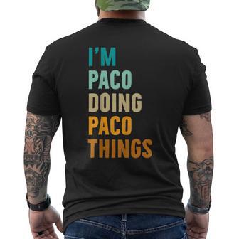Paco Idea De Regalo De Cumpleaños Con Nombre Personalizado Camiseta Hombre Estampado Espalda - Regaloses