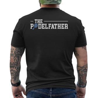 The Padelfather Dad Fathers Day Racquet Paddle Men's T-shirt Back Print - Thegiftio UK