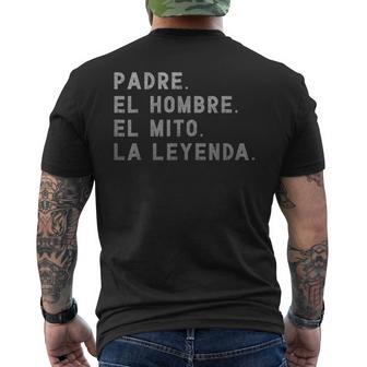 Padre El Hombre El Mito La Leyenda Español Papá Bilingüe Camiseta Hombre Estampado Espalda - Regaloses