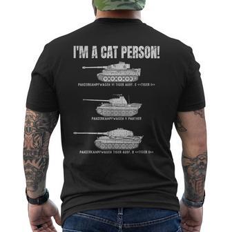Panzer Vi Tiger I German Panther Panzers Lover Cat Person Men's T-shirt Back Print - Thegiftio UK