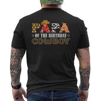 Papa 1 ° Compleanno Cowboy Western Rodeo Matching Family T-shirt da uomo con stampa posteriore - Novitaregali