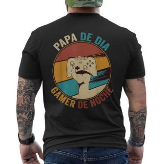 Papa De Dia Gamer De Noche Regalo Para Padre Día Del Padre Camiseta Hombre Estampado Espalda - Regaloses