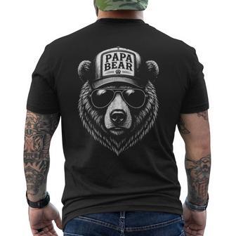 Papa Geschenkatertag Bester Papa Papa Bär Lustiges T-Shirt mit Rückendruck - Seseable