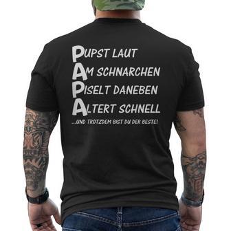 Papa Lustigerpruch Zumatertag Füräter Papas T-Shirt mit Rückendruck - Seseable