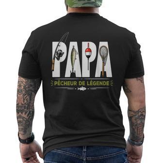 Papa Pêcheur De Légende Pêche Passion Humour T-shirt imprimé au dos - Cadeauxyz