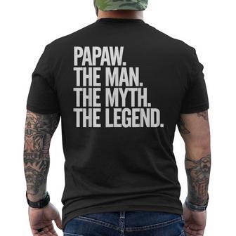 Papaw For Grandpa From Grandkids Father's Day Papaw Men's T-shirt Back Print - Thegiftio UK