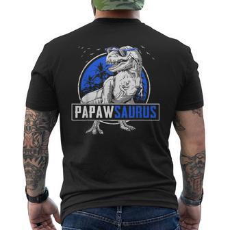 Papawsaurus T-Rex Papaw Saurus Dinosaur Family Matching Men's T-shirt Back Print - Thegiftio UK