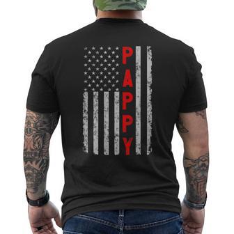 Pappy Patriotic Fathers Day Vintage American Flag Men's T-shirt Back Print - Thegiftio
