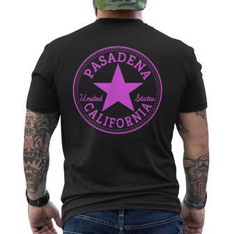 Pasadena カリフォルニア ロサンゼルス アメリカのお土産 メンズTシャツ バックプリント - Kawaiitshirt
