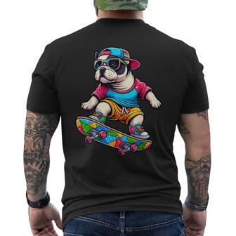 Patinador Bulldog Francéskaterkateboardingkateboarder Camiseta Hombre Estampado Espalda - Regaloses
